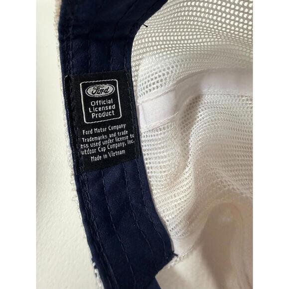 Officially Licensed Ford Brand Outdoor Brown/Blue Snapback Tucker Cap - Picture 10 of 10